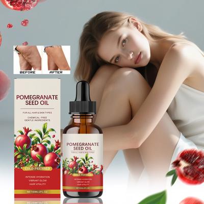 Granatapfelkernöl, Verbessert die Hautelastizität Fördert die Kopfhauternährung, Für Haut- und Haarpflege, 60ML