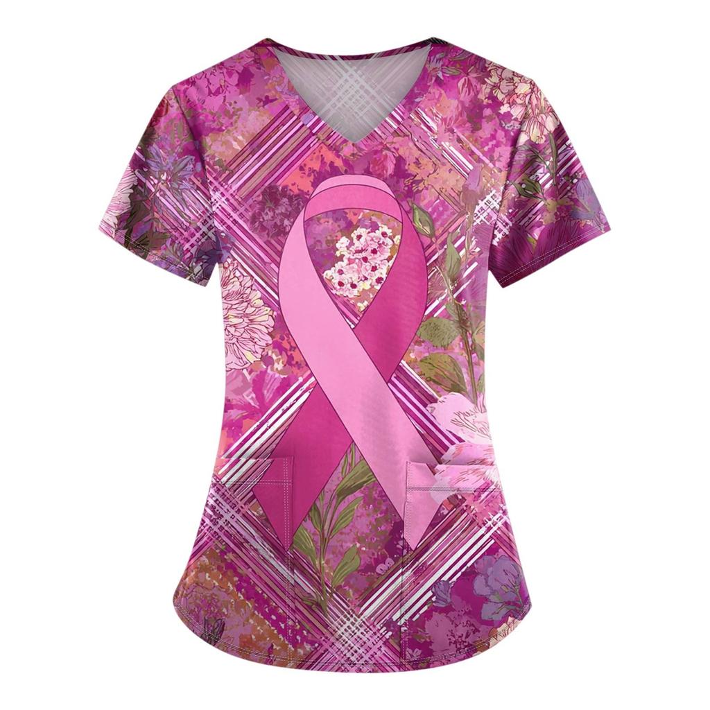 Mote Dame V-hals Kortermet Jumpsuit med Lommer Trykte Topper Klær