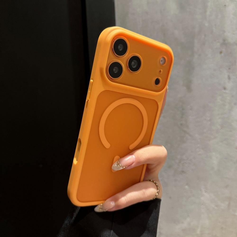 For Magsafe Frosted PC Magnetic Phone Case For iPhone 17 16 15 14 13 Pro Max Wireless Charge Soft Bumper Shockproof Cover