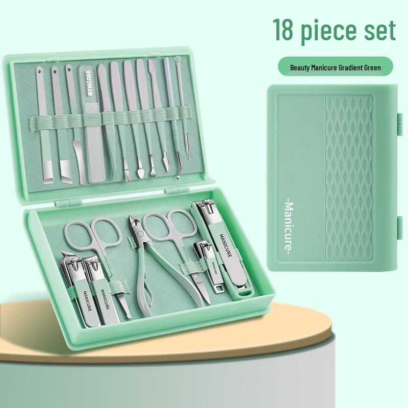 Portable Anti-Splash Nail Clipper Set - 8-Piece Manicure and Beauty Tools