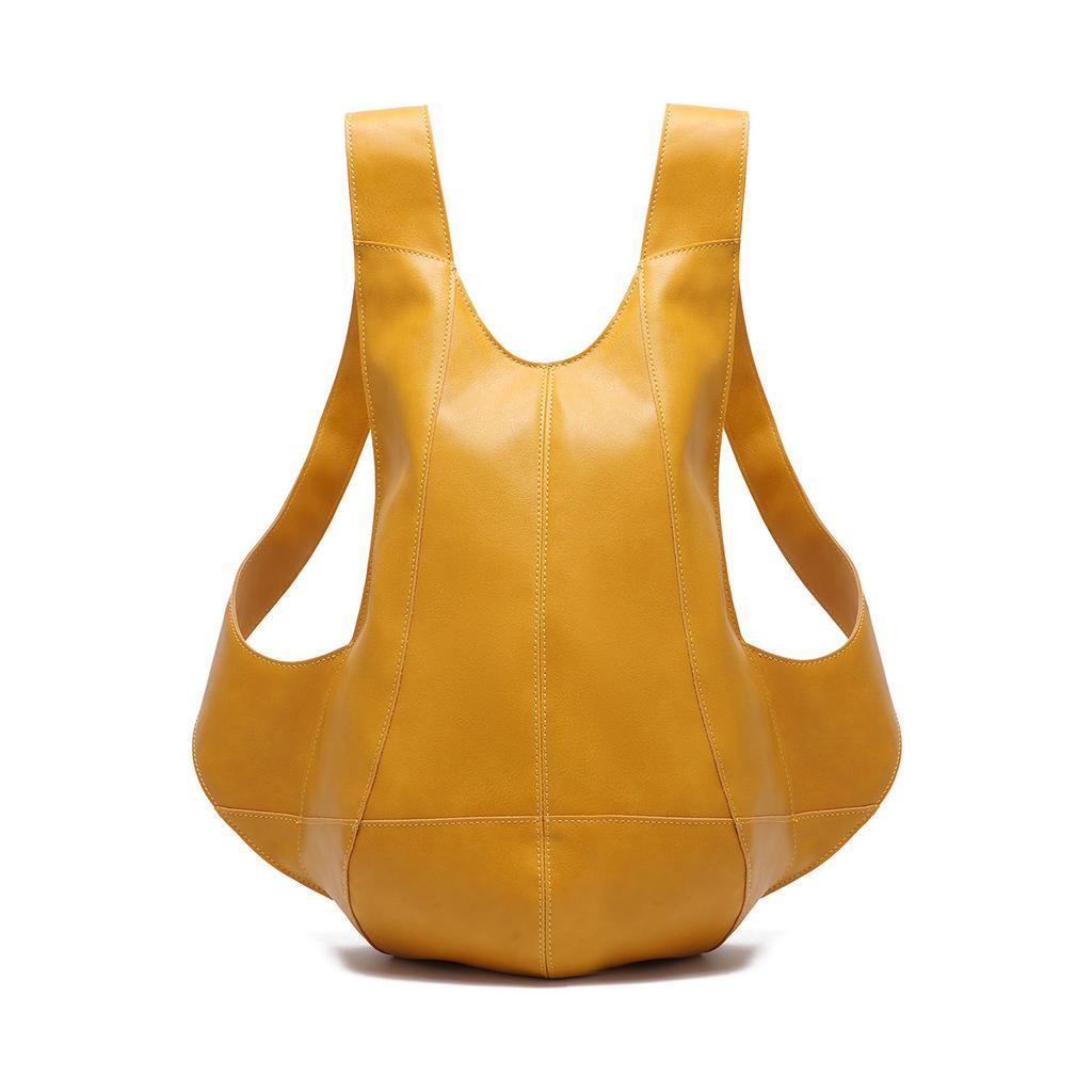 European and American Retro Crazy Horse Soft Leather Men and Women Beetle Bag Backpack Student Tide Backpack School Bag Leisure Travel Bag