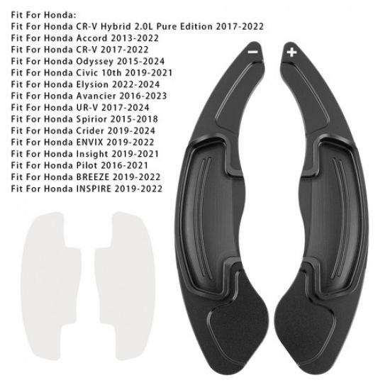 Steering Wheel Paddle Shifter For Honda Odyssey Civic 10th 15-24 Aluminium Black