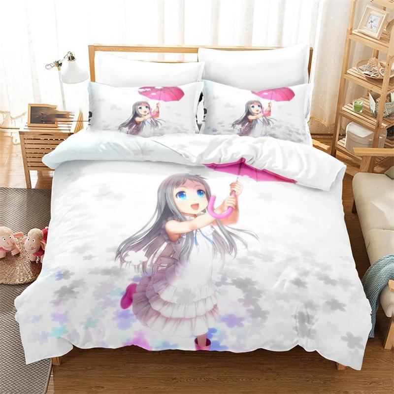3D Printed Anime Anohana Honma Meiko Bedding Sets Exquisite Bed Supplies Set Duvet Cover Bed Comforter Set Luxury Birthday Gift