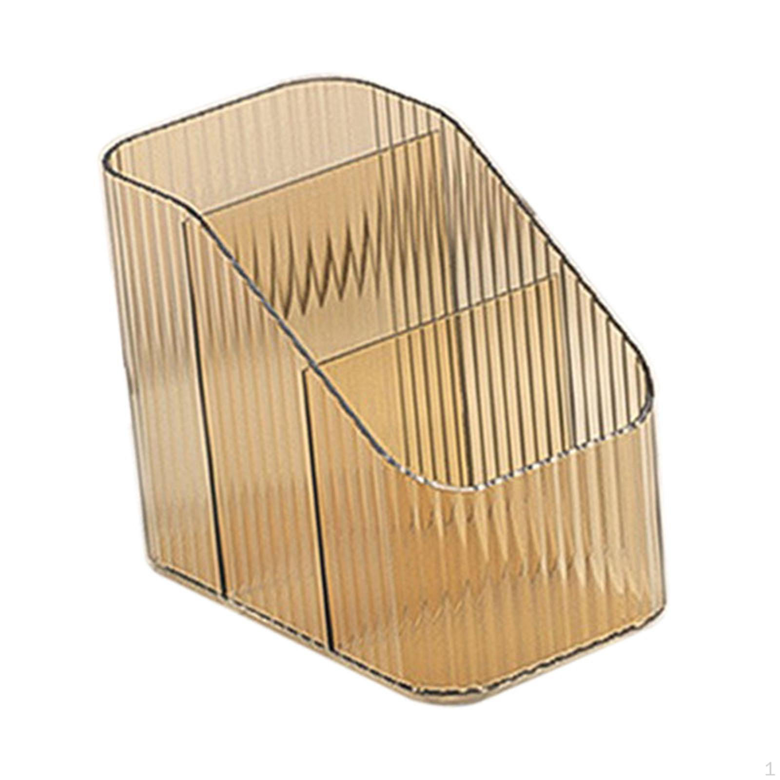 

Прозрачный акриловый органайзер для хранения косметики для туалетного столика 3 Section Amber