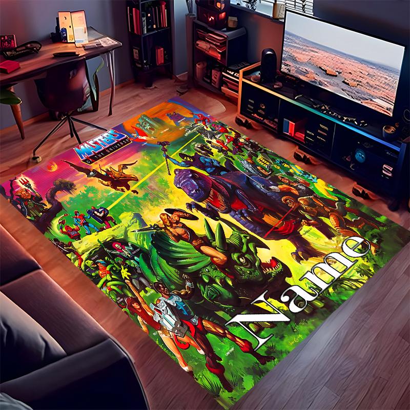 Custom Personalization He-Man and the Masters of the Universe Print Area Rug - Soft, Washable Non-Slip Indoor Mat,Living Room,Home&Office Decorative R