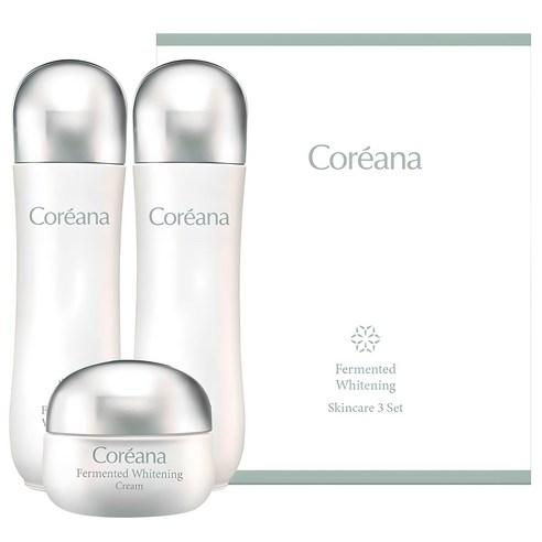 [Coreana] Fermented Whitening 3-Piece Skincare Set – Toner 150ml + Emulsion 150ml + Cream 50ml