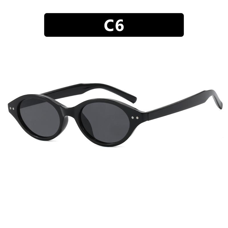 Retro Small Oval Sunglasses Women Brand Design Rivet Leopard Tortoise Shell Sun Glasses Outdoor Shades Female UV Oculos De Sol