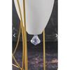 Metal 2-Piece Gold-Legged Decorative White Flowerpot