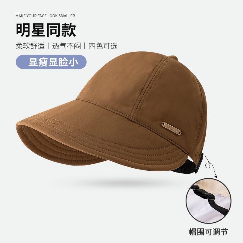 Peaked cap breathable quick drying sun protection sun hat children spring and summer adjustable thin large brim sun hat wind