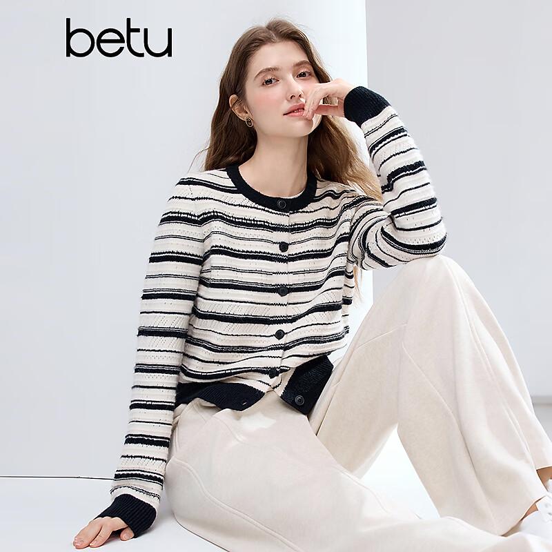 

Betu Women s Striped Long Sleeve Knit Sweater S