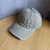 Retro Distressed Waterwash Cotton Letter Baseball Hat For Urban Style Men And Women
