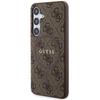 Guess Guhms24Sg4Gfrw S24 S921 Brązowy/Brown Hardcase 4G Collection Leather Metal Logo Magsafe
