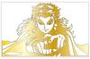 Kyojuro Rengoku Estilo Recorte de Papel Dourado [GG]
