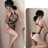 Sex Sexy Woman Lingerie Hanging Neck Tight Fitting Mesh Jumpsuit with Hollowed Out Design Sexy Adult Sexy Xxl Sexy Towys Xxx
