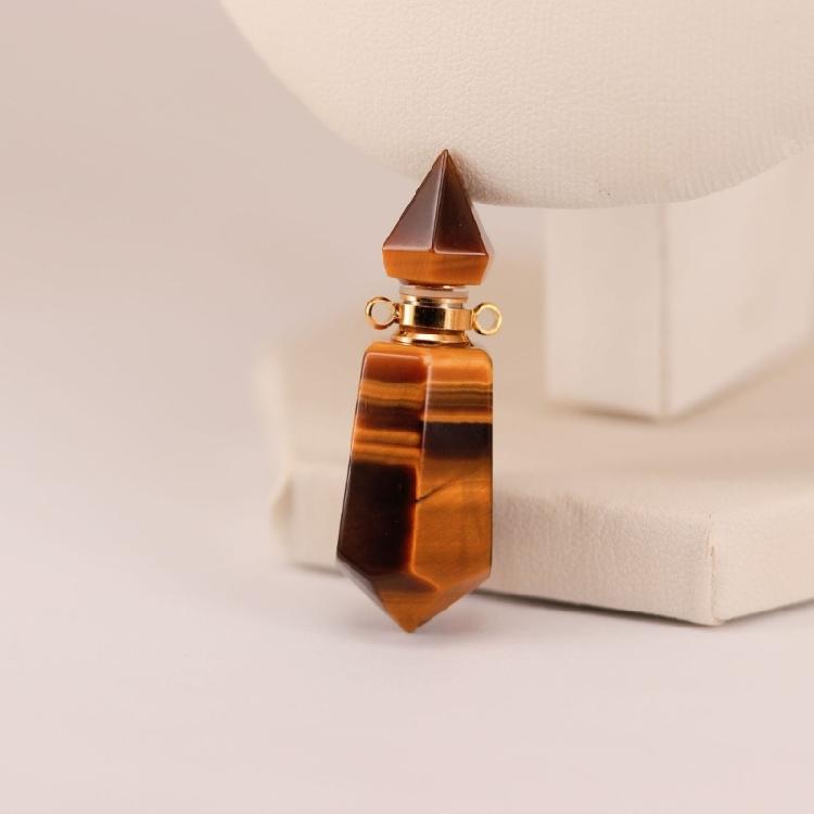 Einzigartiger Kristall Parfümflakon Halskettenanhänger Verstellbare Länge Schlüsselbeinkette Edelstahl Kabelkette Damen Choker