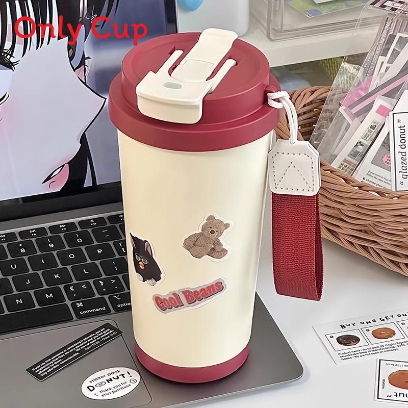 Retro Style Coffee Cup Stainless Steel Insulated Mug With Lid For Office And Travel Use