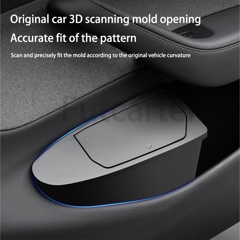 For Tesla Model Y Juniper 2025 Car Door Storage Box Multi Functional Front Door Storage Trash Can Car Interior Accessories