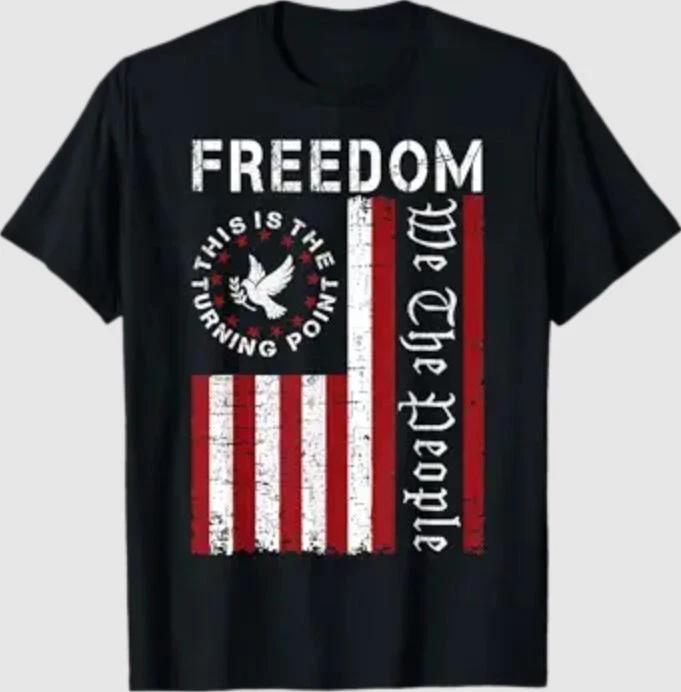 This is The Turning Point American Freedom USA Flag T-Shirt S