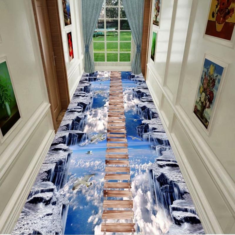 3D Carpet Door Entry Hallway Aisle Long Entrance Living Room Home Stream Carp Rug Office Floor Mats Commercial Hotel Carpets RUG