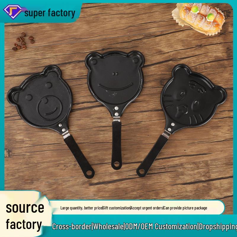 Kreativní mini nepřilnavá pánev ve tvaru srdce na roztomilá kreslená smažená vejce