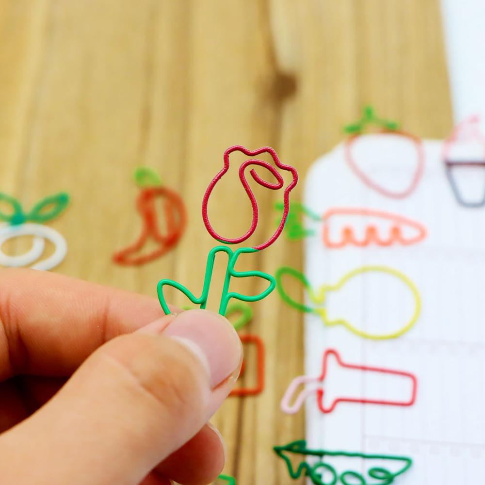 10 Pieces Cartoon Vegetabl Creative Carrot Metal Office School Supplies Cute Paper Clips Gift