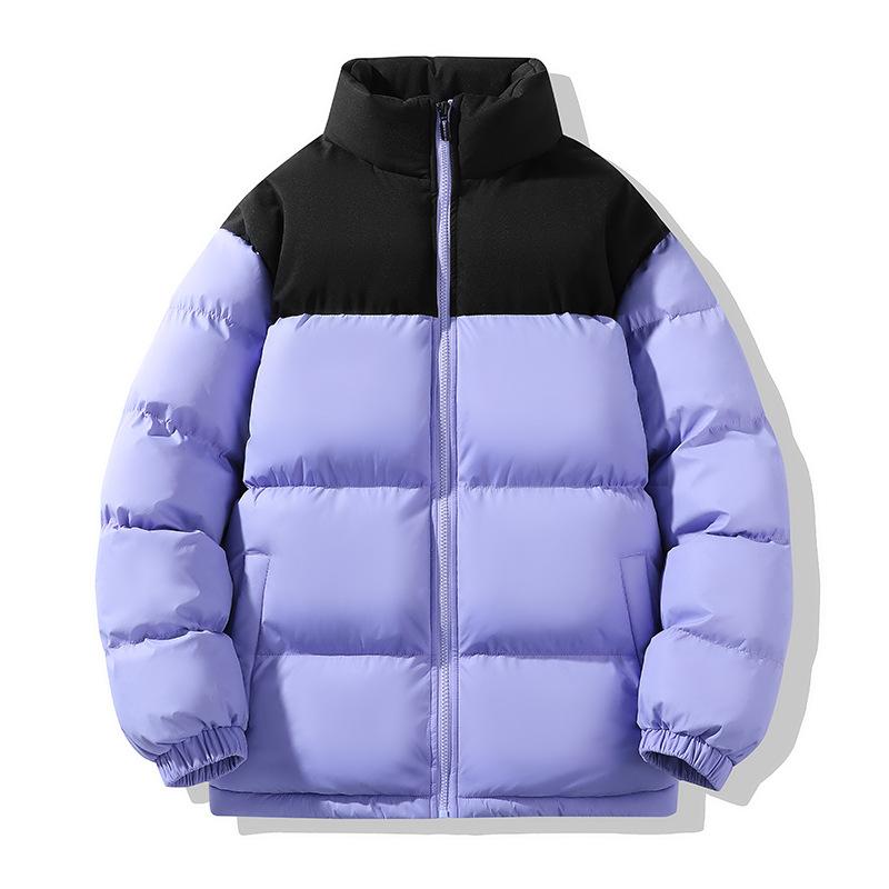 2025 winter couple down cotton jacket ordinary warm men's cotton clothes loose versatile stand-up collar women's cotton-padded clothes