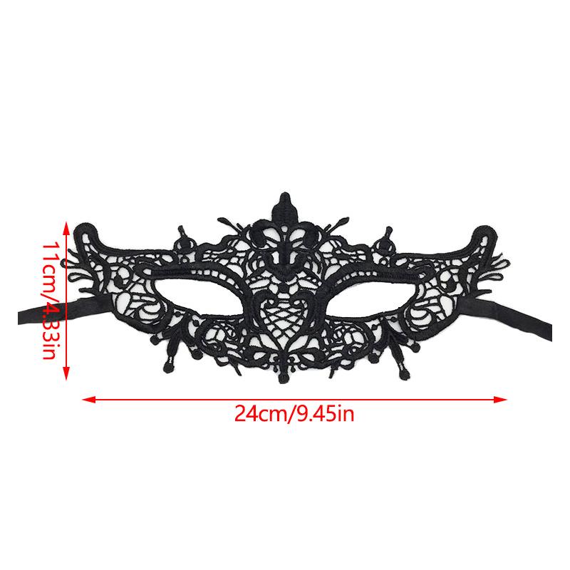 1PC Unisex Gothic Hollow Mask Black Color Sexy Lace Masquerade Half Face Lace Cosplay Mask