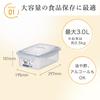 Iwasaki Industrial Lastroware SL Jumbo Storage Container, 3 Liter Capacity, Airtight, Antibacterial, Made in Japan, Plastic Rice Container, 2.5kg Capa
