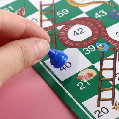 Table Games Flying Chess Board Snake Ladder Toys Educational Portable Plastic Family Board Game Toy for Children