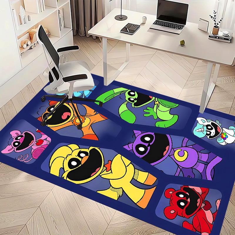 Smiling Critters Printed Absorbent Washable Carpet, Non-Slip Bathroom Mats, Kitchen Rugs, Yoga Mat,Living Room Entrance, Camping Picnic Rugs