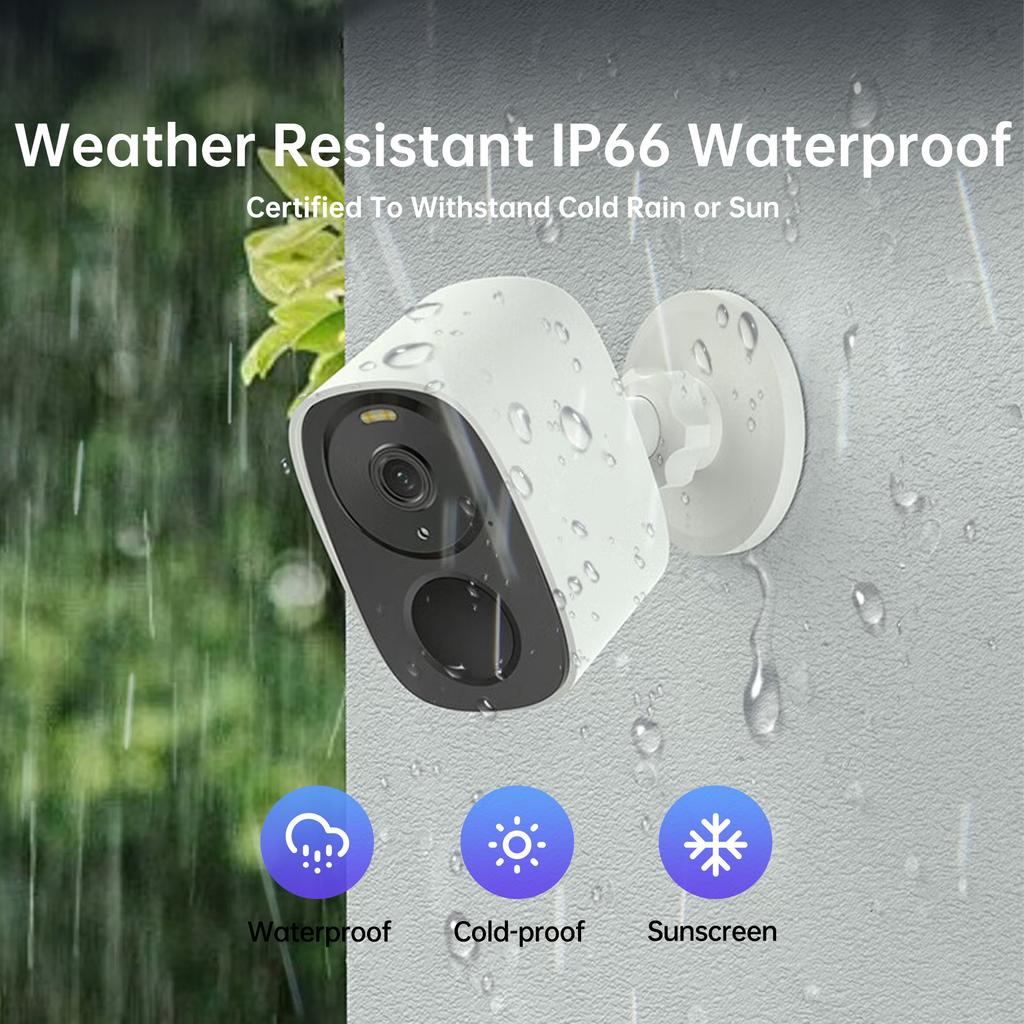 4MP WiFi Solar Battery Camera Low Powered Wireless Outdoor PIR Human Detection Security Surveillance Cameras long time standby
