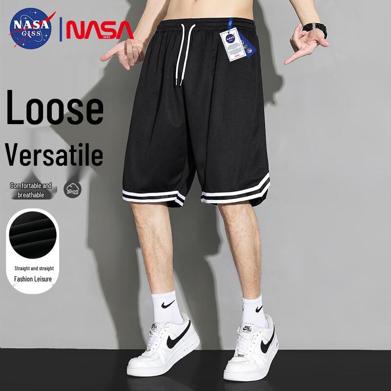 NASA GISS Men s Ice Silk Breathable Sports Shorts L