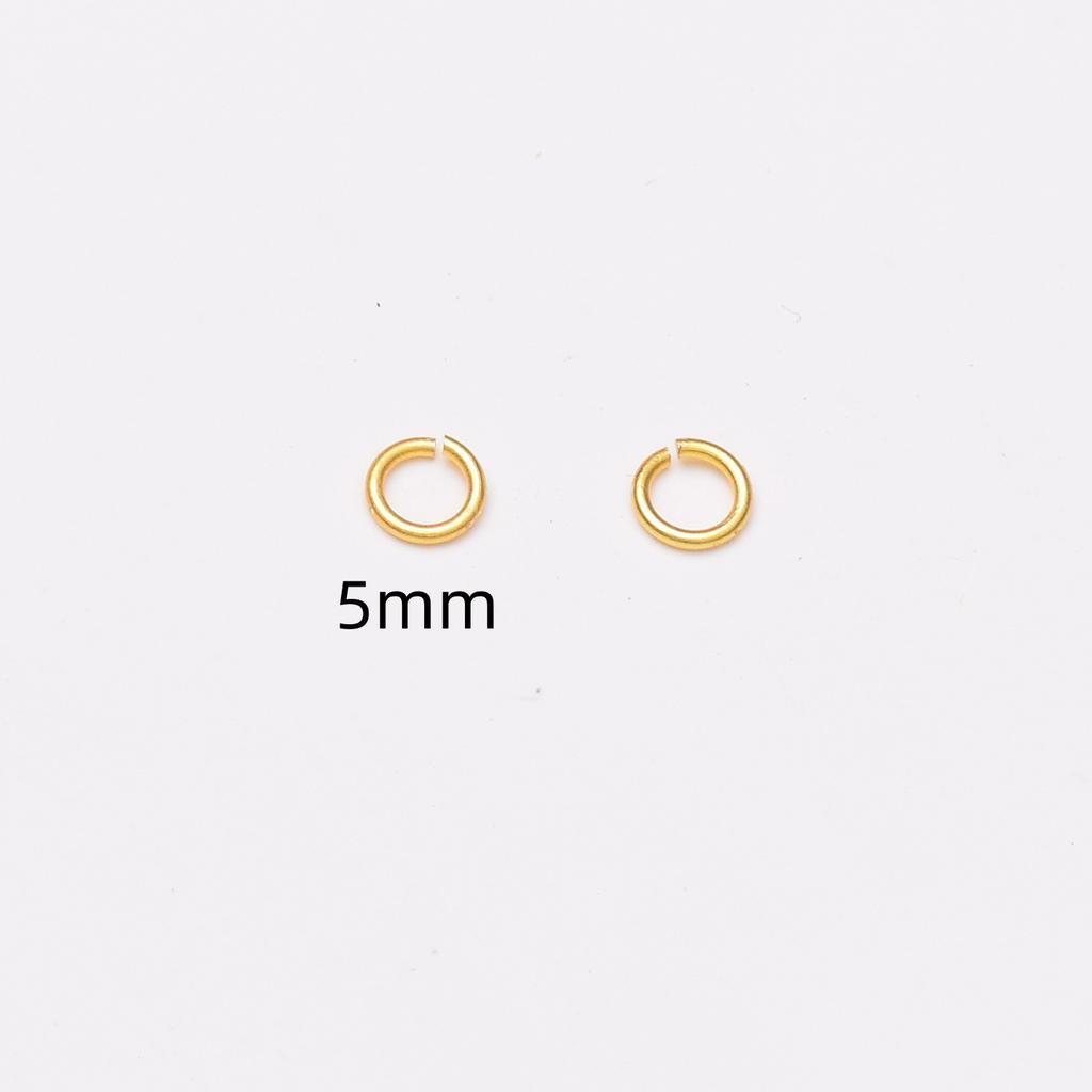 10pcs Ancient Sand Gold Open Ring Through Hole DIY Connection Ring Key Chain Bracelet Necklace Ear Jewelry Pendant