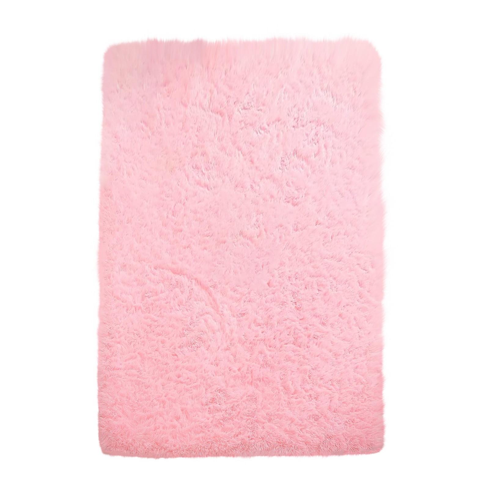 

Мягкий ковер для спальни, плюшевый ковер для комнаты, ковер для общежития, ковер для гостиной, домашний декор One Size розовый