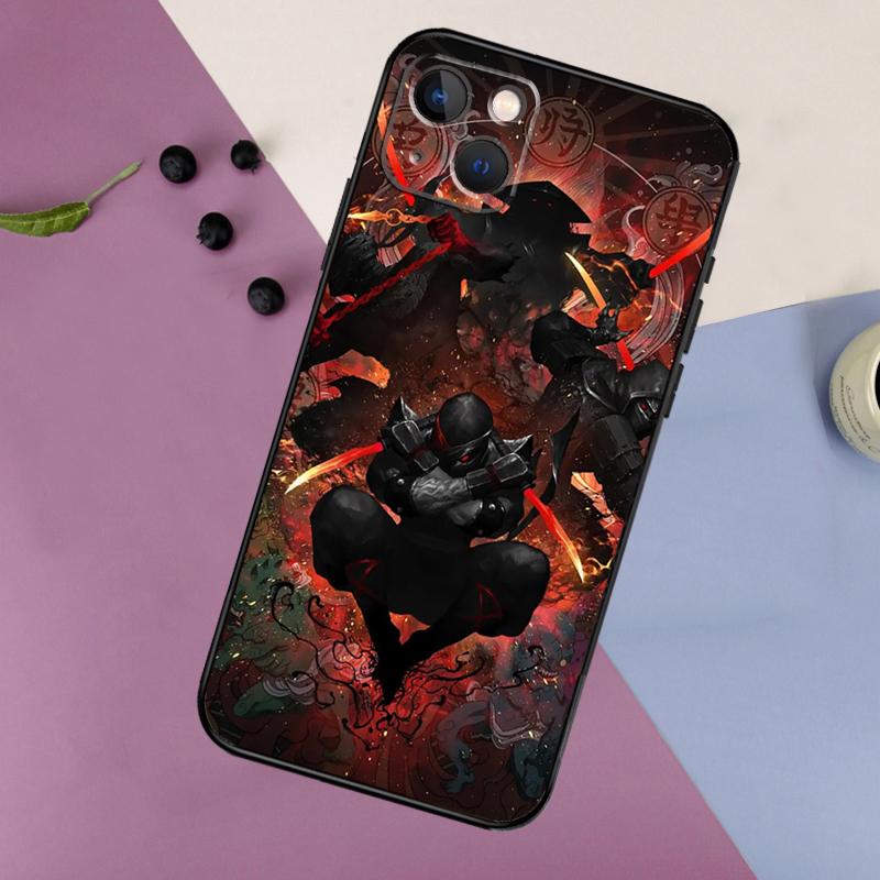 Japan Samurai Ninja Phone Case For iPhone 11 12 13 14 16 15 Pro Max Mini 7 8 Plus X XR XS Max Bumper Cases Cover