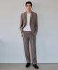 [Cooltandard] Semi-Wide Hidden Elastic Waist Slacks [Dusty Beige]