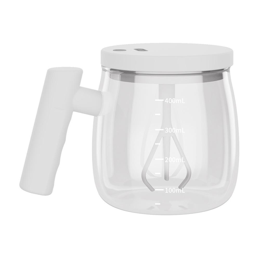 400ML Self Stirring Coffee Cup Waterproof Glass Electric Mixing Cup High Speed Stirring with Detacha Stirrin Travel Coffee Cup