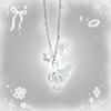 Vintage Angel Wing Music Note Necklace For Girls Sweet And Romance Design Lightweight Alloy Clavicle Chain Jewelry
