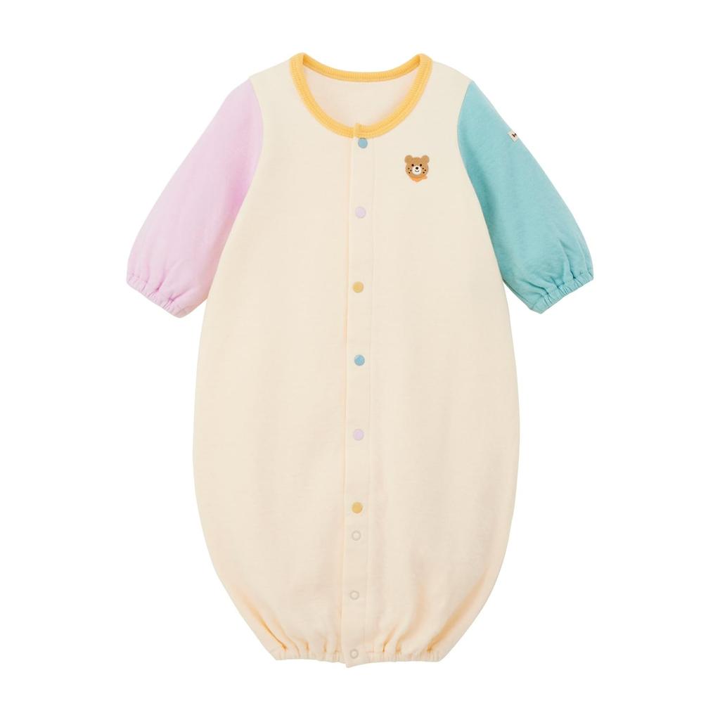 MIKIHOUSE HOT BISCUITS Two-Way All-in-One, Boys' and Girls' Baby/Kids' Clothing, Multicolor, Size 50 (50-60cm), 70-2615-142