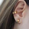 EManco Classic Stainless Steel Ear Buckle for Women Geometry Metal Gold Color Trend Fashion Earrings Punk Hip Hop Dropshipping