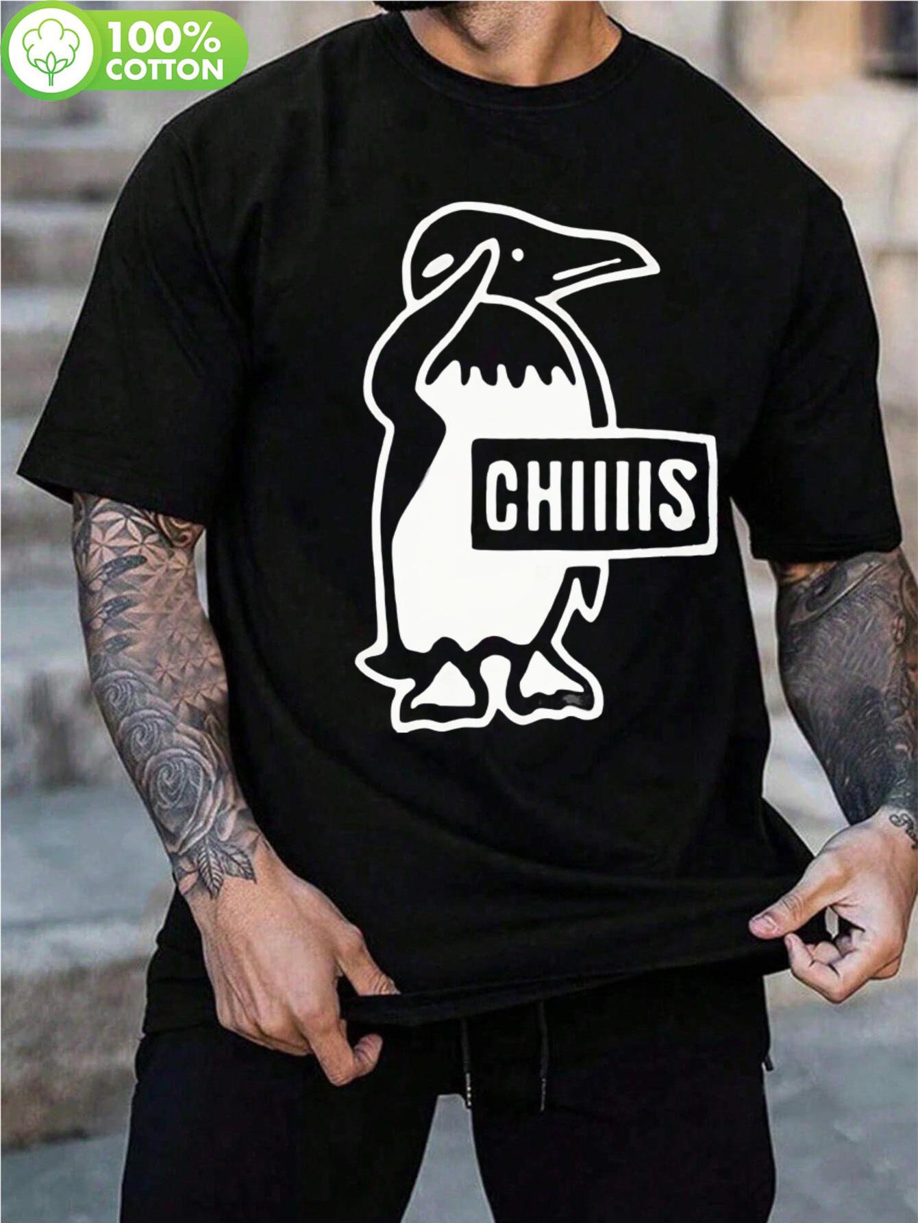 Soft Cotton Tshirt with Fun Penguin and CHILLIS Graphic P... XXXL