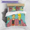 3pcs Funny B-Beavis and Butt-Head pattern bedding set duvet cover set includes duvet cover &pillowcases, perfect all season bedroom decoration & gift