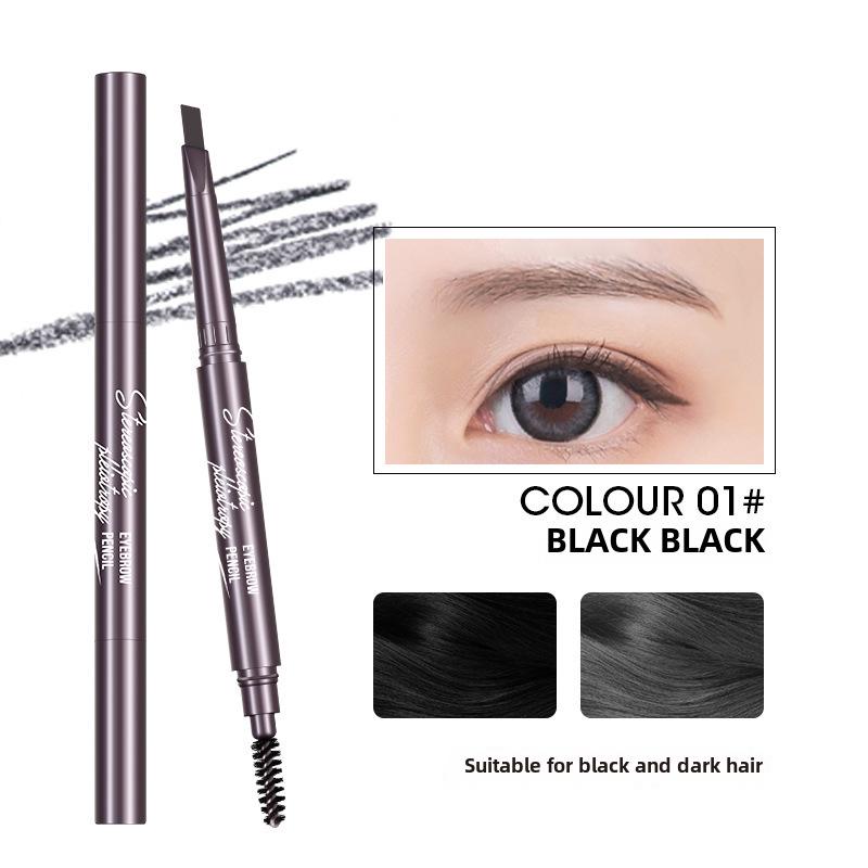 Maioli Dual-Ended Automatic Rotating Waterproof Eyebrow Pencil - Triangle Tip, Long-Lasting, Sweat-Proof, Non-Smudge