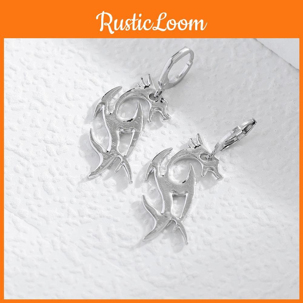 Alloy Contemporary Dragon Earrings For Women Fashion Street Style