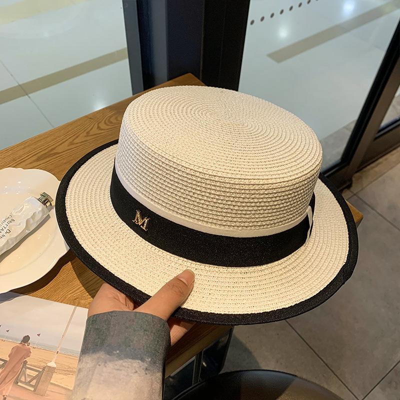 

Designed Womens Beautifully Straw Hat For Summer With Sun Protection In White Beige And білий
