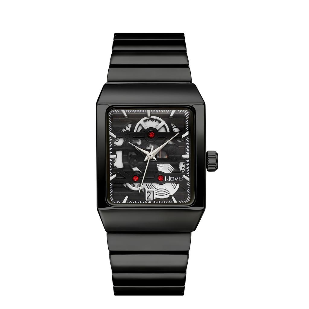 Langjue Hollow Men'S Fashion Watch Square Watch Casual Versatile Men'S Quartz Watch