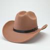New European and American one-word woolen hat Western cowboy hat Top hat Men's and women's hats Travel jazz hat
