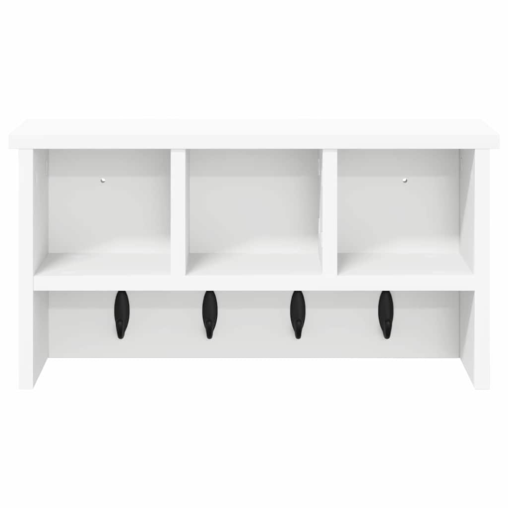 Wall Mounted Nightstand White 50 X 16 X 26 Cm Engineered Wood