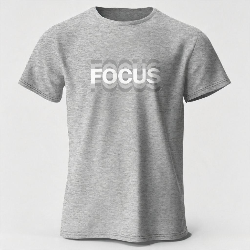 Focus Letter Minimalist Style Cotton Tshirt Lightweight Round Neck Short Sleeve Tee Perfect For Unisex Unisex Summer T Shirt