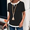 Women's Short Sleeve  Shirt R-Neck Casual Top